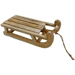 Schlitten aus Holz Dekoschlitten Holzschlitten Weihnachtsdeko Winterdeko 31x14cm