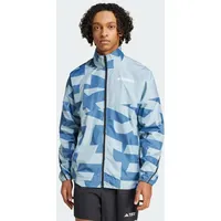 Adidas TERREX Multi Printed Windjacke grau|baltikblau XS
