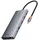 Baseus HUB PortalJoy Series 13in1 USB-C - 2x HDMI / DP / VGA / USB-A 3.1 / USB-C 3.1 / USB-A 2.0 / P (USB-C, 13 Ports), Dockingstation / USB Hub, Grau