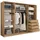 masseno Schwebetürenschrank PINA 235 x 205 x 58 cm Braun