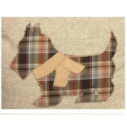 EXKLUSIV HEIMTEXTIL Dekokissen 45x45 cm Füllung und Bezug Dekor "Britsh Chic Hund"