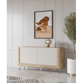 LEONIQUE Sideboard »Kasai«, Breite 160,5 cm, mit 2 Türen beige