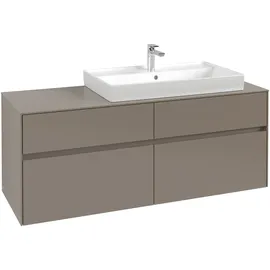 Villeroy & Boch Collaro Waschtischunterschrank C090B0VM 140x54,8x50cm, Waschtisch rechts, mit LED-Beleuchtung, taupe
