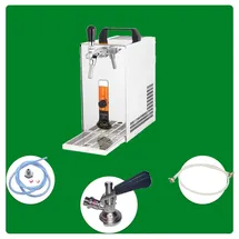 ich-zapfe Komplett Set - Bierzapfanlage, PYGMY 20/K mit Membranpumpe, 1-leitig Trockenkühlgerät aus Edelstahl, 25 Liter/h, Green Line,