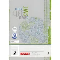 Brunnen 104410301 Recycling-Schulheft DIN A4, 16 Blatt, einfaches Heft