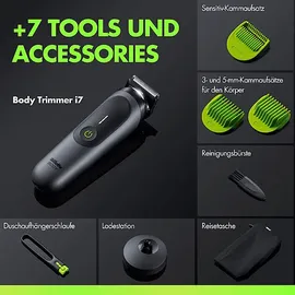 Gillette i7 Body + Intimate Trimmer Schwarz/Grün