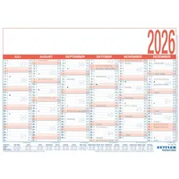Zettler Arbeitstagekalender 908 kaschiert A4 29,7x21cm 2026