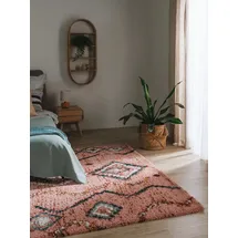 benuta nest Hochflor Shaggyteppich Gobi Rosa 120x170 cm - Hochflor Teppich für Wohnzimmer