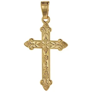 trendor 75104 Kreuz-Anhänger Gold 750 (18 Karat) 32 x 16 mm