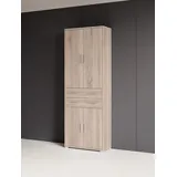 Stella Trading Office Line Aktenschrank in Eiche Sonoma Optik-Hoher Büroschrank mit 4 Türen-Modernes Büromöbel Komplettset, Holzwerkstoff, 79 x 220 x 35 cm