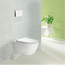 Geberit Acanto Wand-WC mit WC-Sitz Weiß KeraTect