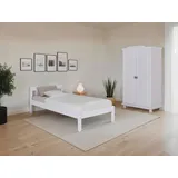 Mid.you Einzelzimmer, Weiß, Holz, Kiefer, massiv, 5 Fächer, Schlafzimmer, Komplette Schlafzimmer