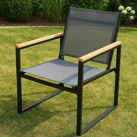 VCM Gartenstuhl Volasi 54 x 65 x 83 cm schwarz 4 St.