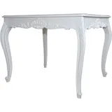 Casa Padrino Barock Esstisch Weiss 100 cm x 90 cm- Esszimmer Tisch