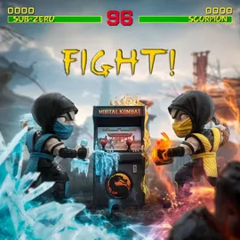 Iron Studios Mortal Kombat Mini Co. PVC Figuren Scorpion vs. Subzero Arcade Set 15 cm