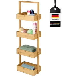 bremermann Standregal Bambus-Badregal mit 4 Ablagen, ca. 28 x 88 x 16 cm (B/H/T) braun