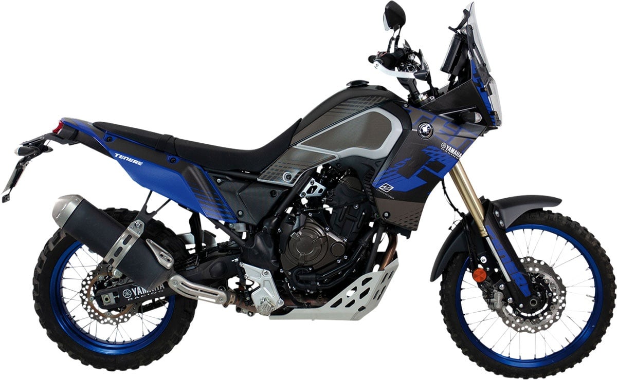 Uniracing Yamaha XT 700 Z Ténéré, Dekor-Set - Schwarz/Blau/Grau