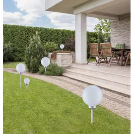 bmf-versand Solarleuchte Garten 6er Set Solarkugeln Silber Solarlampe Außen Leuchte Solar