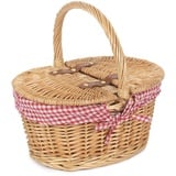 Red Hamper Picknick-Korb für Kinder, oval, gefüttert, mit Deckel