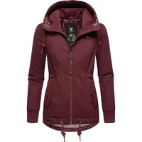 Ragwear Damen Winterjacke Outdoorjacke wasserdicht mit Kapuze YM-Danka Wine
