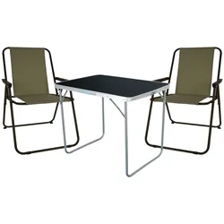 Mojawo 3-tlg Campingmöbel Campingstuhl Campingtisch klappbar L80xB60xH68cm
