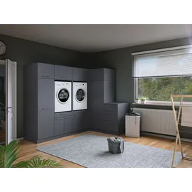 laundreezy Mehrzweckschrank-Set 253 x 200 x 68 cm Grau