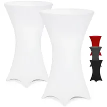 DETEX Stehtischhusse Weiß Ø 70-75 cm 2er Set
