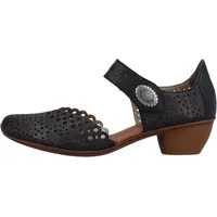 Rieker 43753-14 Pazifik Leather Womens Rip Tape Summer Shoes 36 Pazifik - 36 EU