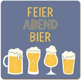 Grafik  Werkstatt lustiger Untersetzer aus Kork | Feierabendbier