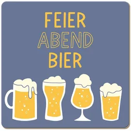 Grafik  Werkstatt lustiger Untersetzer aus Kork | Feierabendbier