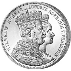 3er-Set Preußen Krönungs-, Vereins- und Siegestaler 1861-1871 Wilhelm I.