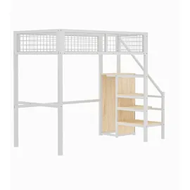 odikalo Hochbett Odikalo 90 x 200 cm weiß