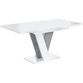 altdecor INEY 120-160 x 90 x 75 cm hochglanz weiß