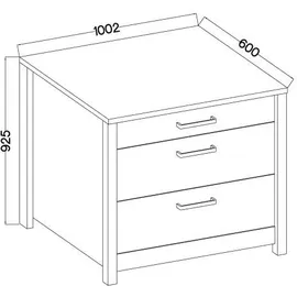 Interlink Unterschrank SICILIA 100 x 60 x 92 cm Weiß