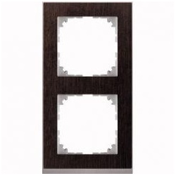 M-Pure Decor-Rahmen 2fach (Wenge/aluminium)