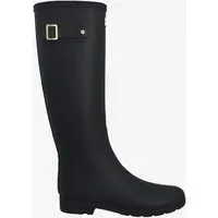 Hunter Refined Gold Trim Damen Stiefel schwarz - 40/41