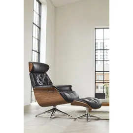 flexlux Relaxsessel Volden 83 x 112 x 125 cm Grau mit verstellbarem Rücken- & Kopfstütze, drehbar