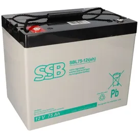 SSB Battery SSB Blei Akku SBL 75-12i(sh) AGM Batterie M6 Schraubanschluss - 12V 75Ah