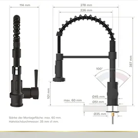 Lenz Nova Küchenarmatur Schwarz