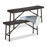 Relaxdays Bierbank 100 x 0 x 0 cm Braun