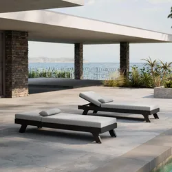 Gartenliege Susa Grau Metall/Outdoorstoff