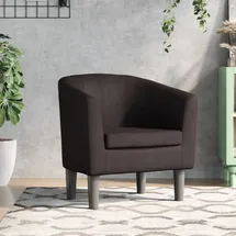vidaXL Clubsessel Kunstleder 60,1 x 53,4 x 56 cm Braun gepolstert