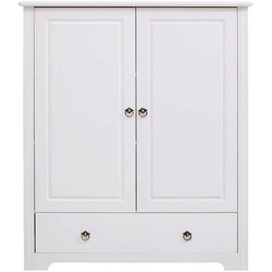Highboard in Weiß Kiefer massiv Landhaus Design
