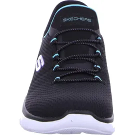 SKECHERS Summits - Diamond Dream blackmesh turquoise purple trim 38