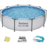 ÜBERSCHRIFT Pool Schwimmen Gartenpool 4-in-1 - Grau