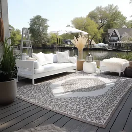 ELLE DECORATION Teppich ELLE DECORATION "Meekly Wendeteppich", beige (linen), B:80cm H:5mm L:150cm, Polypropylen, Teppiche, Teppich, Flachgewebe, In-& Outdoor, Modern, beidseitig, Balkon, Wohnzimmer