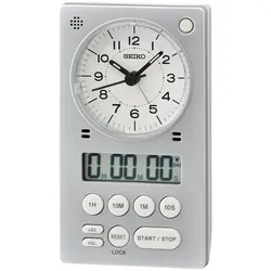 Seiko QHE190S Tischuhr mit Stoppuhr und Timer