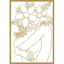 Wanddeko Gold ca. 30x43cm