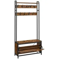 VASAGLE Garderobenständer Garderobe, mit Sitzbank, 30 x 85 x