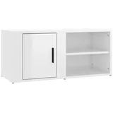 vidaXL TV-Schrank Hochglanz-Weiß 80x31,5x36 cm Holzwerkstoff